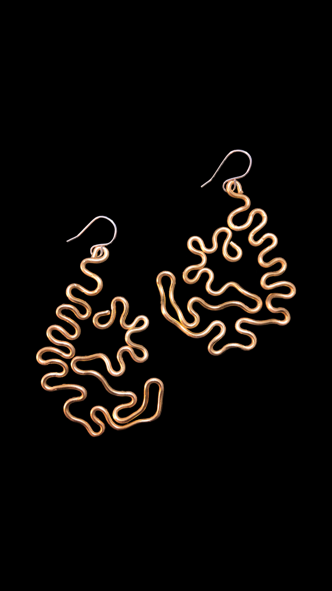 Large 2.5 Inch Gold finish Aluminum Earrings