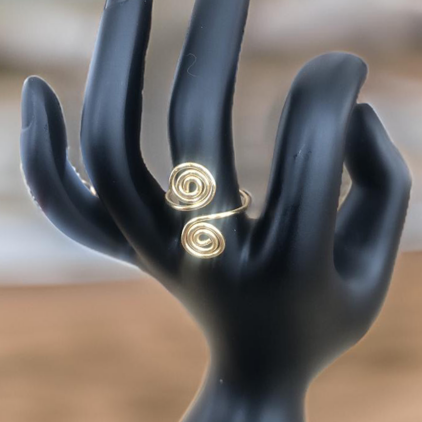 Gold Plated Spiral Ring