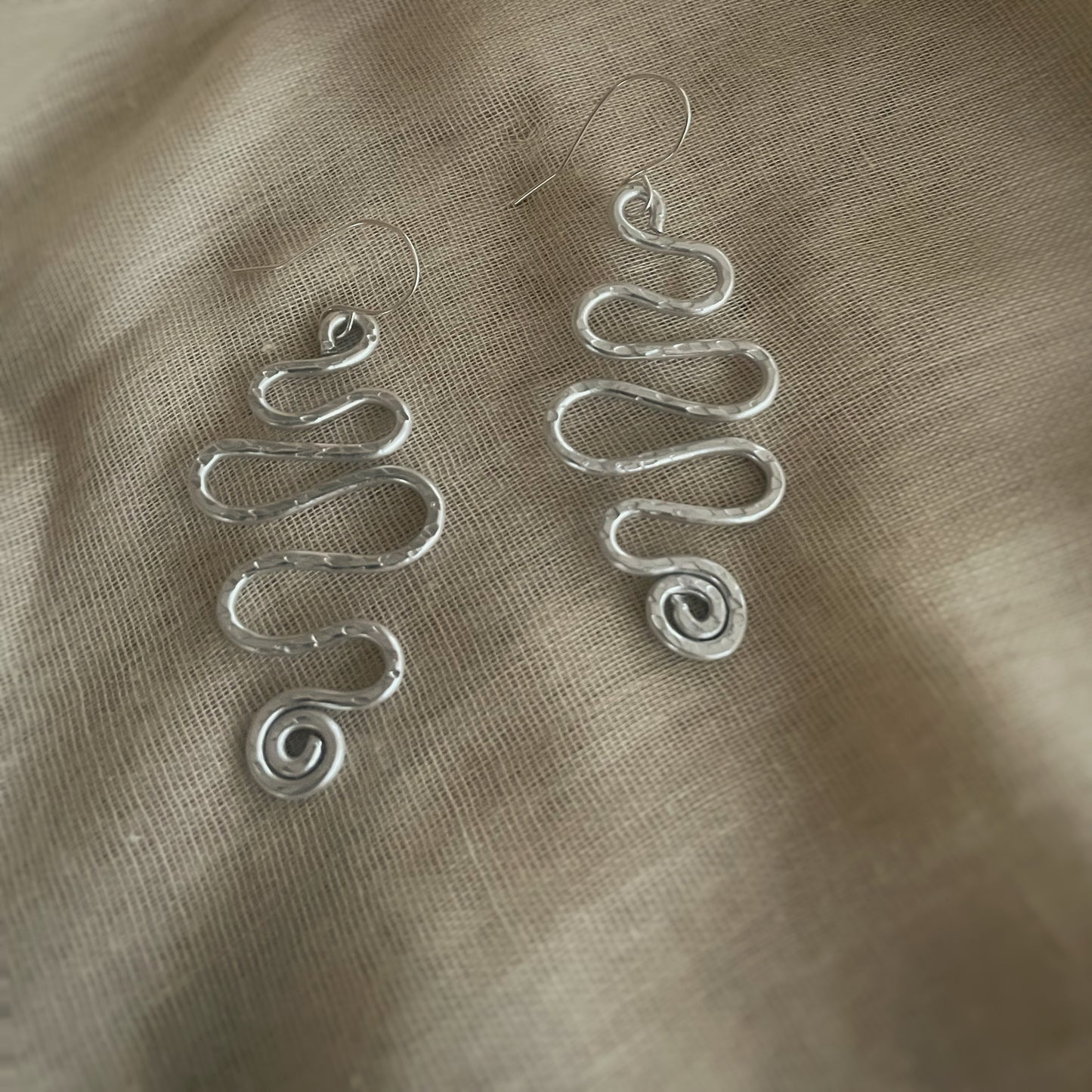 Modern Aluminum Spiral Earrings