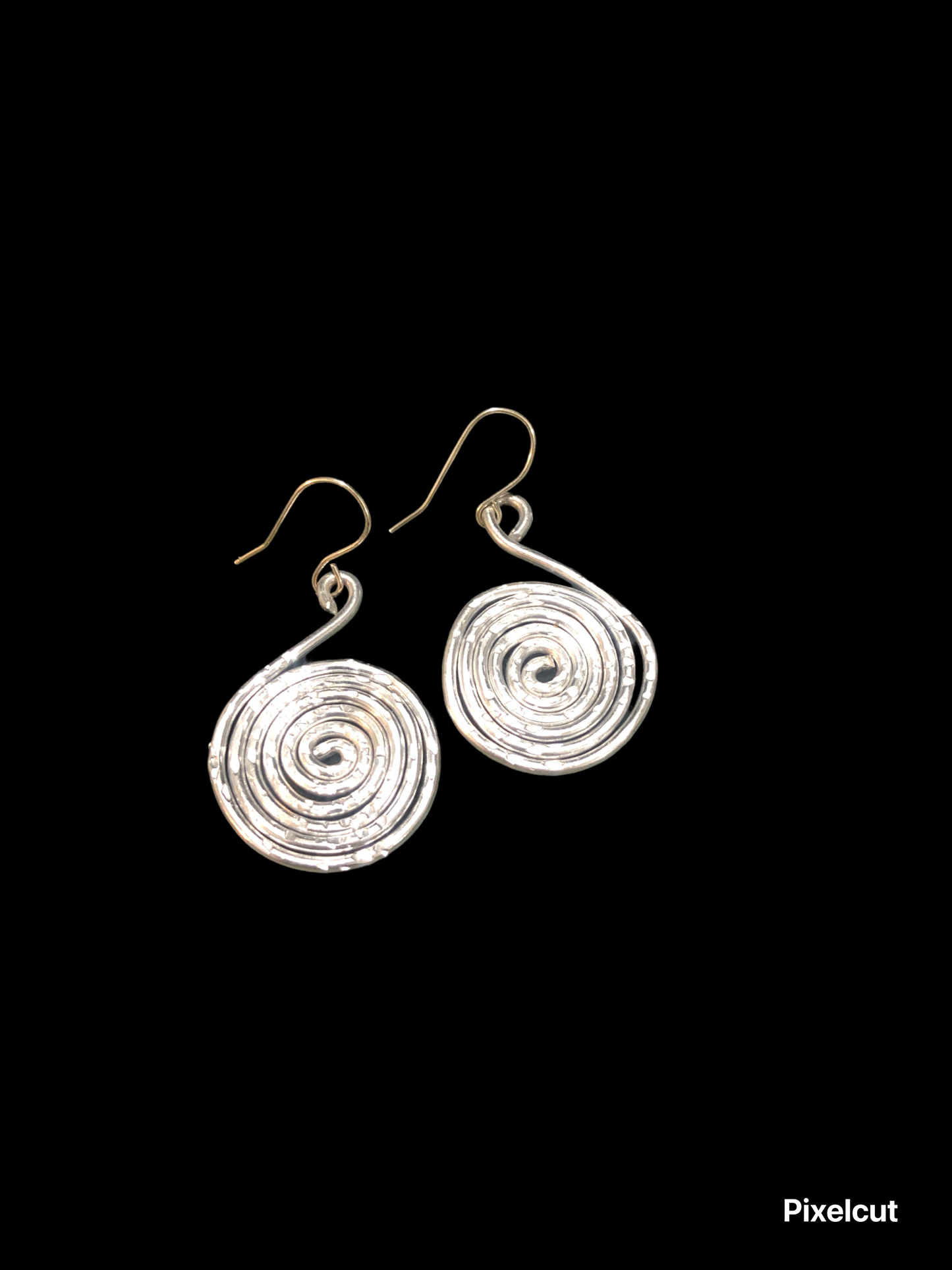 Swirl mid length Aluminum Earrings