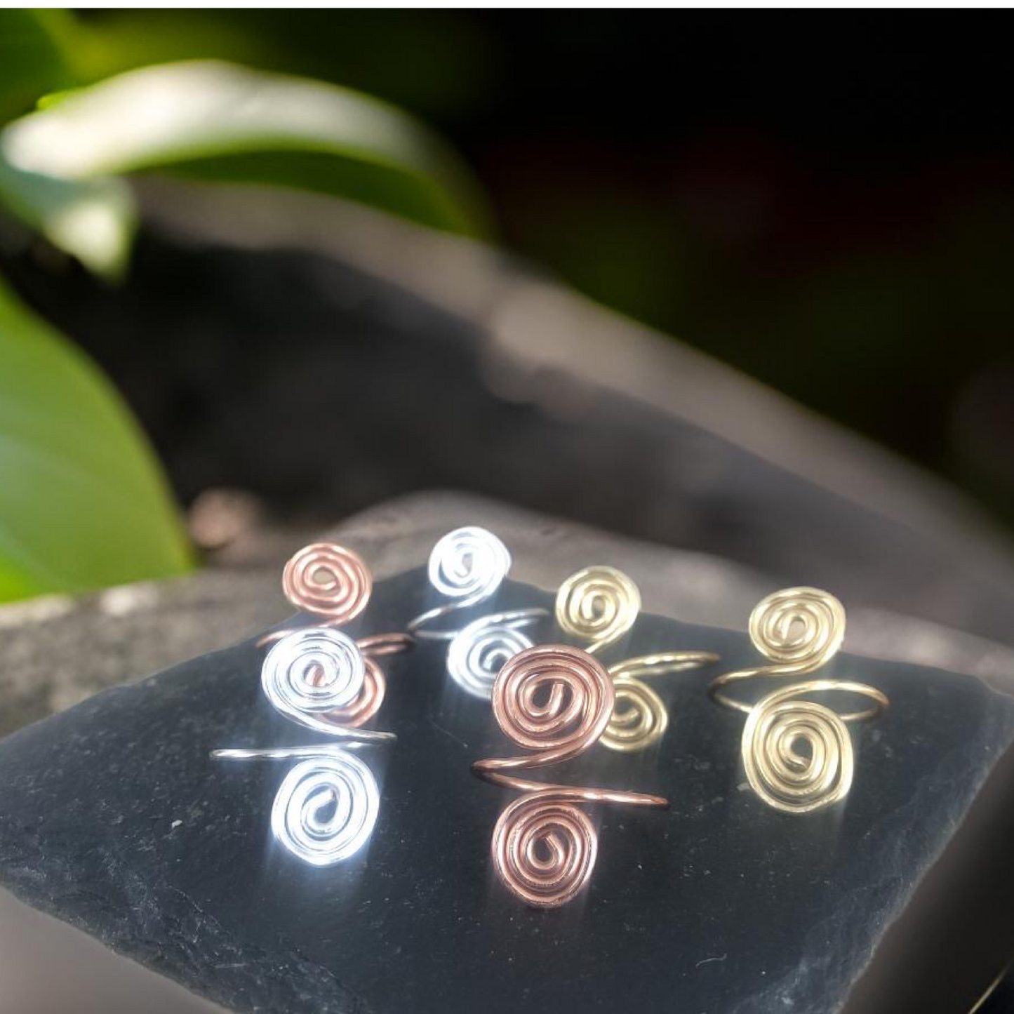Gold Plated Spiral Ring