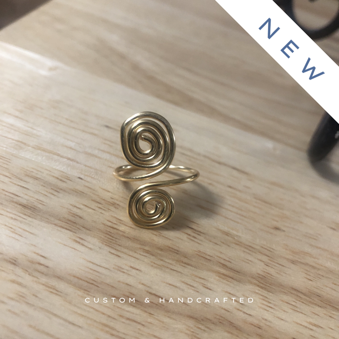Gold Plated Spiral Ring