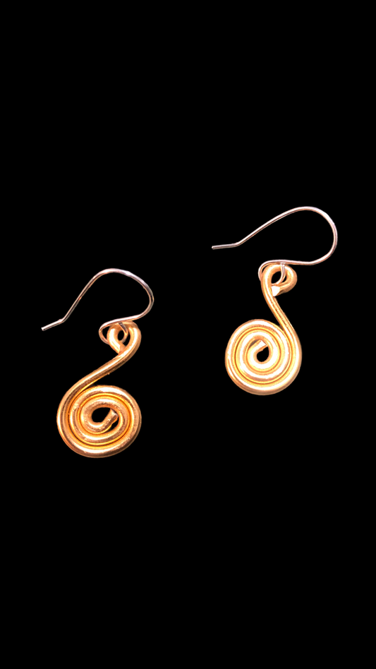 Small Gold plated Aluminum Earrings