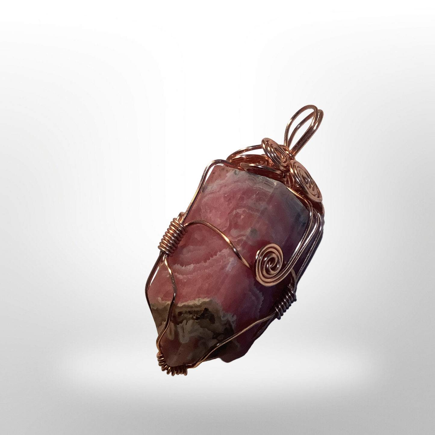Rhodochrosite (copper wire)