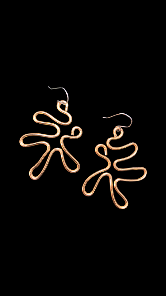 Mid Sized Gold plated Aluminum Earrings